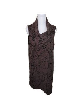 LIV by Habitat Clothing Sleeves Tunic Vest Brown W/Black Marbled Pattern Size S